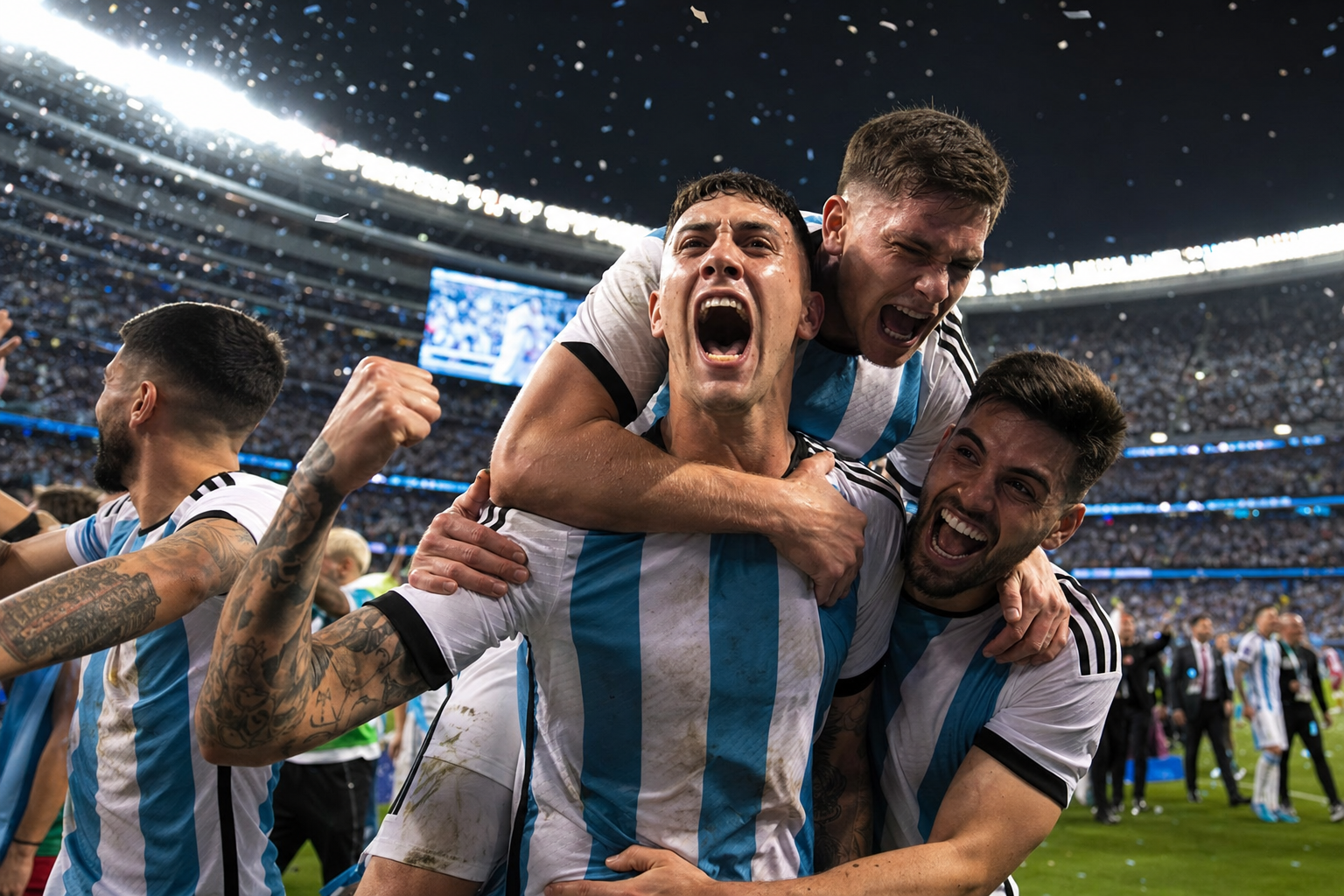 Argentina celebrates a stunning 3-2 comeback victory over Egypt at the 2026 World Cup
